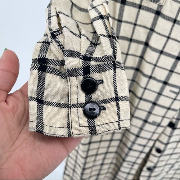 Cardinals Vintage Women’s Button Front Plaid Long Duster Shacket Jacket Medium - Picture 5 of 15